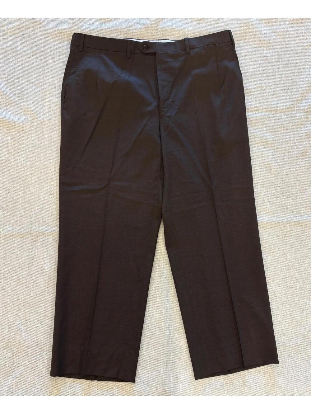 Brioni Sigma Trousers 35x30 Brown 100% Superfine Wool Italy - Picture 3 of 11